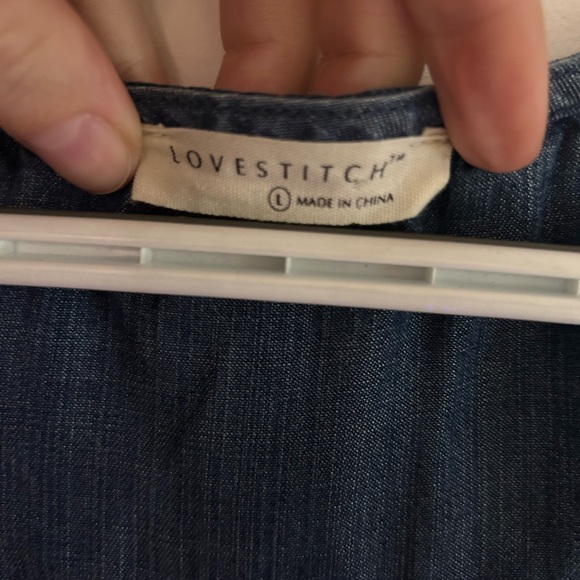 Denim look racerback jumpsuit - Picture 3 of 3